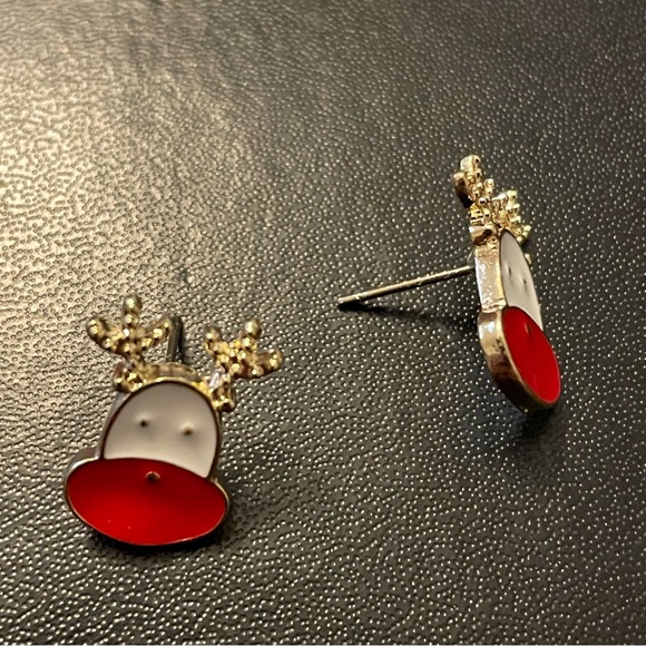 💖 Rudolph Reindeer Christmas Holiday Earrings NEW - Picture 2 of 7